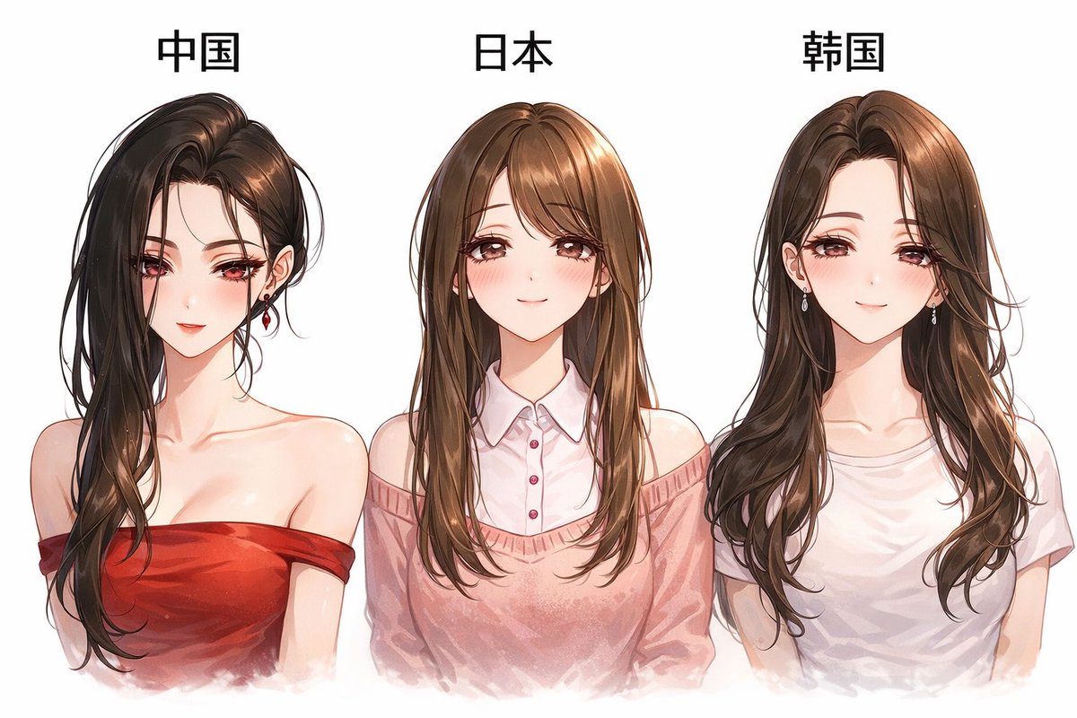 中日韩女性刻板印象