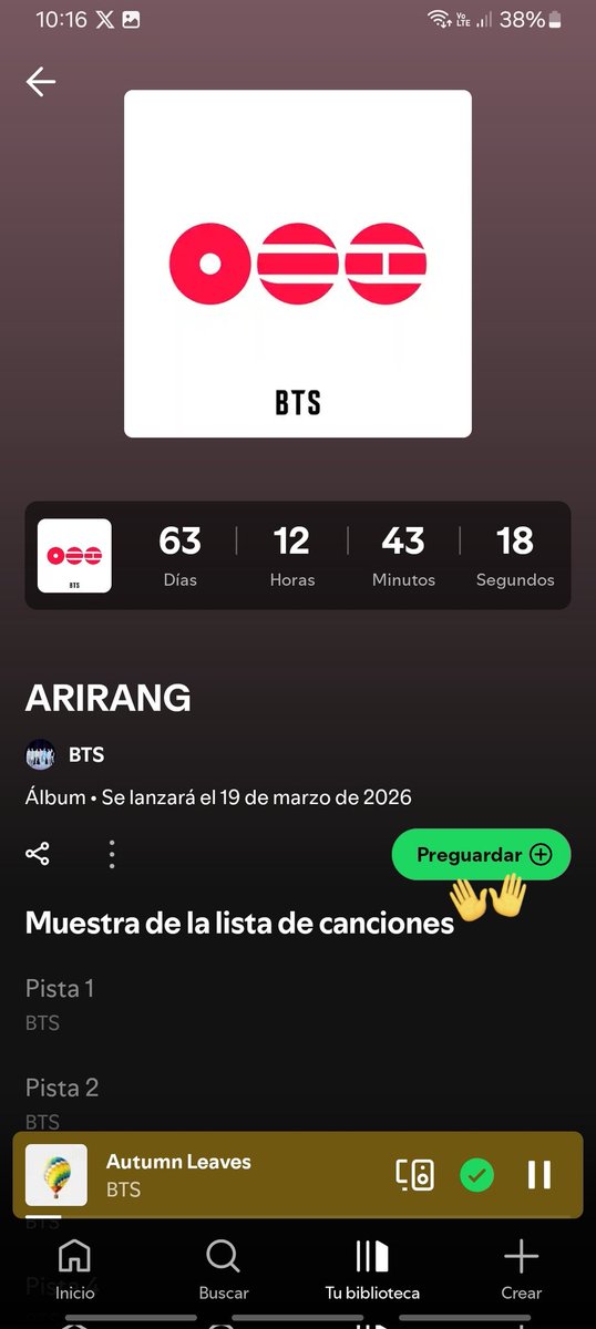 Elymin136's tweet photo. GENTEEE YAA EMPIECEN A PRE-GUARDAR ARIRANG EN SPOTIFY!! si tienen Apple Music también!

• https://t.co/2m5ZSbn9zh
• https://t.co/2xTP58fCfL 

BTS IS COMING
ARIRANG IS COMING 
#BTSComeback2026
#BTS_ARIRANG https://t.co/gBUes3HCNV