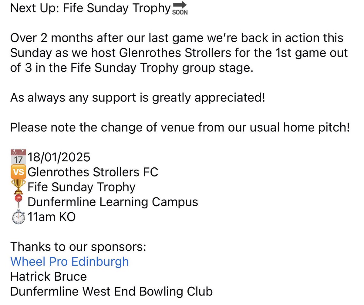 Dunfermline West End AFC tweet media