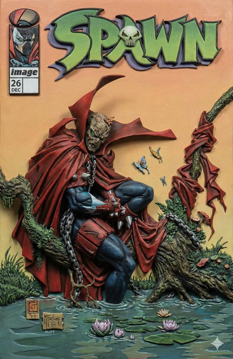 HellSpawn444's tweet photo. Spawn
Issue 26 Reimagined
Artist: Nathan Terry (@magik_artist)
•
We finally found the artist HellSpawns, please like and follow this talented dude! 🔥
#Spawn #HellSpawn #AlSimmons #3D #ComicCover #Issue26 #Reimagined #ImageComics #HamburgerHead #ToddMcFarlane #GregCapullo #NathanTerry