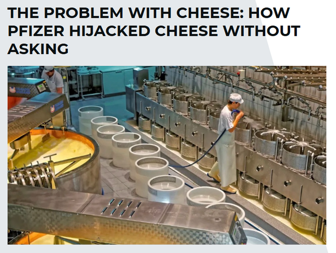 Pfizer' in yaptıkları bitmiyor... Peyniri de yoldan çıkarmışlar.
🧀Pfizer, 1980'lerde peynir üretiminde geleneksel hayvan mayasının yerine genetik mühendisliğiyle üretilen fermantasyon kaynaklı kimozin (FPC) enzimini tanıttı ve bu ürün 1990'da FDA tarafından "önemli ölçüde
