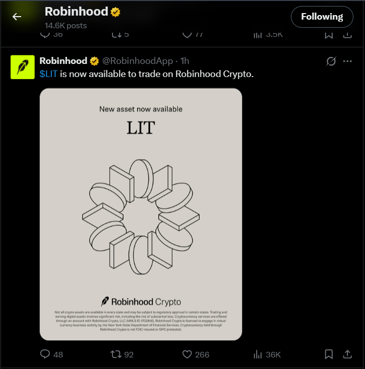 CryptoWithAnt's tweet photo. 🚀$LIT is on FIRE! Lighter just dropped a wave of major updates that are setting the stage for serious growth. Here’s why I’m bullish:

📱 Mobile App Live- Trade on the go with iOS &amp; Android. Mobile trading competition THIS WEEK with a 100k $LIT prize pool!
#LIT #Crypto #Coinbase https://t.co/oD1or5p4Vo