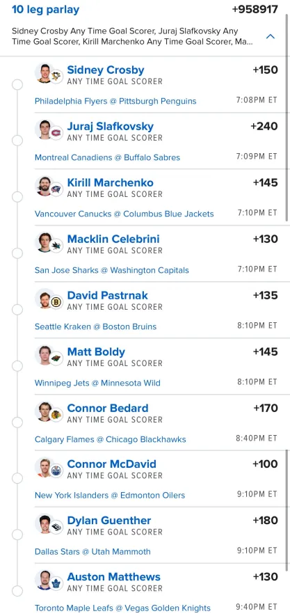 Chedzz's tweet photo. Reminder - This shit is NOT hitting........ but Imagine !?? 

Ill have my top 4 lay posted shortly! Waiting on some goalie confirmations.

@playbook https://t.co/rR25Egd1NG