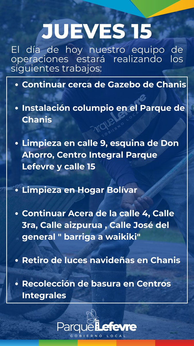 Nuestro equipo de operaciones estará trabajando en las siguientes áreas: