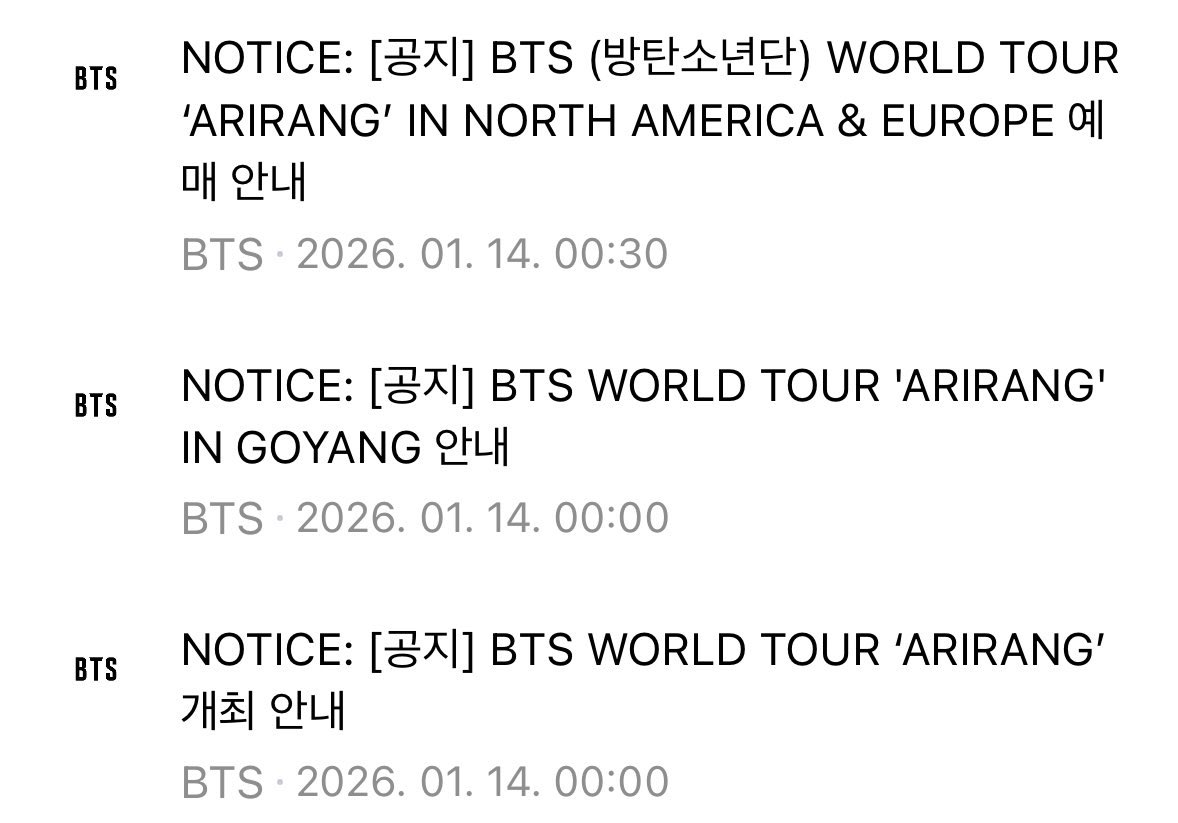 weverse edited the tour announcement, the world tour is also called ARIRANG 😭