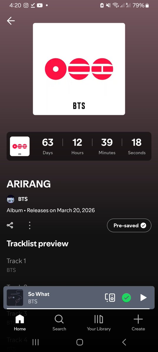 mhereonlyforbts's tweet image. ARMYS PLS PRE-SAVE BTS NEW ALBUM 'ARIRANG' ON SPOTIFY 

🔗open.spotify.com/prerelease/1Dc…