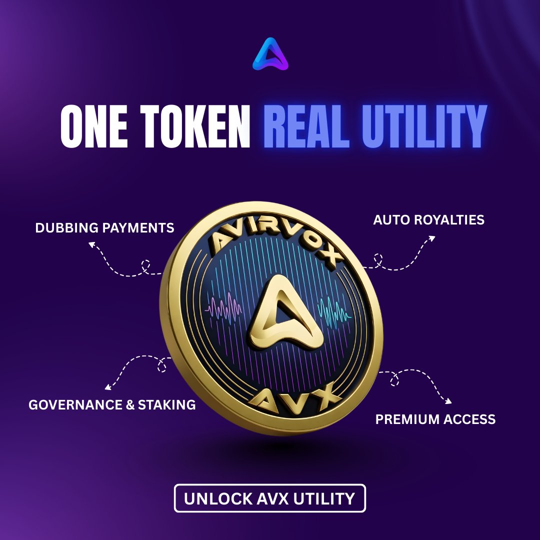 AvirvoxLabs's tweet image. One Token. Real Utility. 💎

The $AVX ecosystem is built on actual use cases, not just hype. We are creating a sustainable economy where every transaction powers the future of voice AI.

Unlock the full potential of $AVX! 🔥

1⃣Dubbing Payments: Seamless global transactions for…