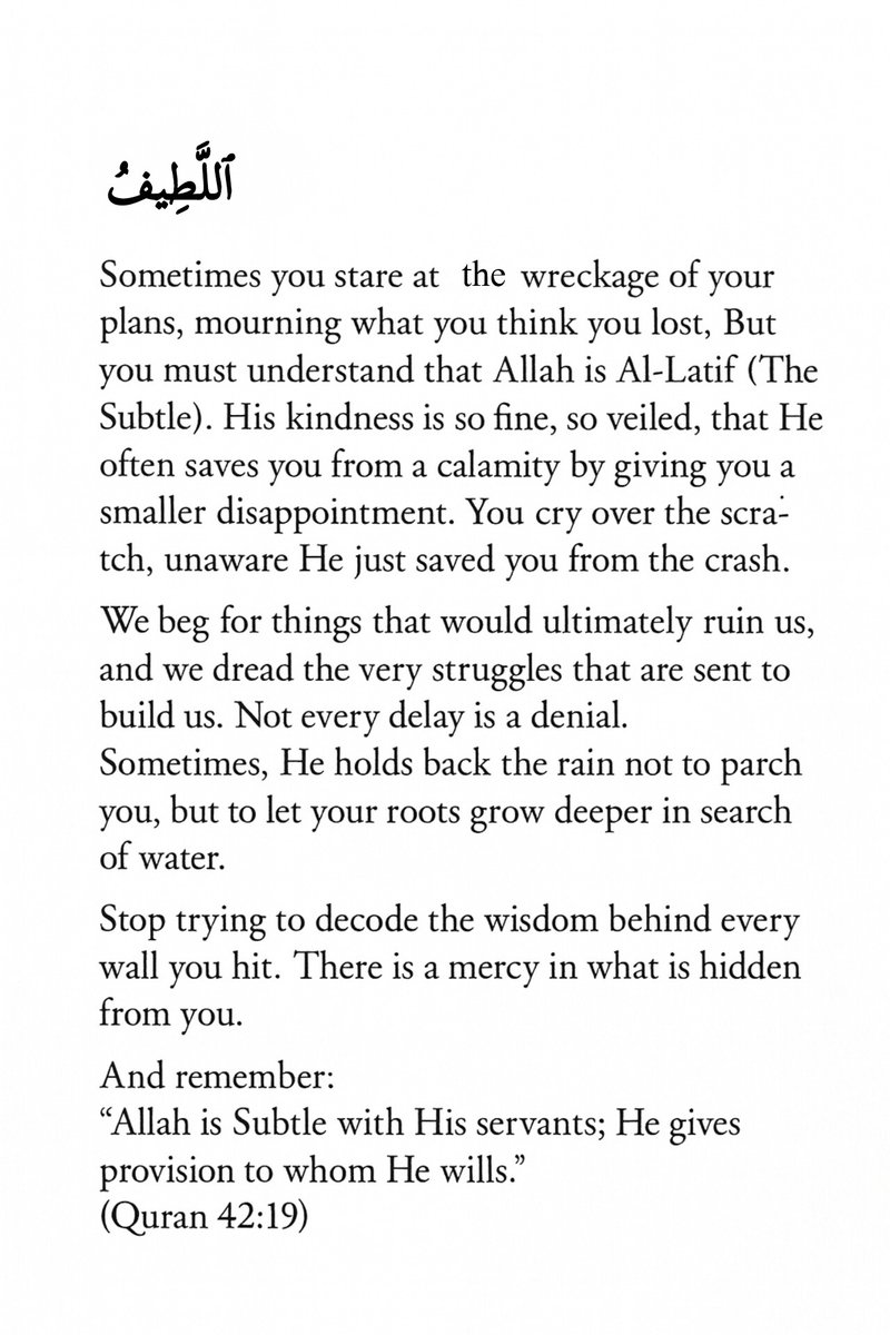 You cried over the scratch, unaware Allah just saved you from the crash.