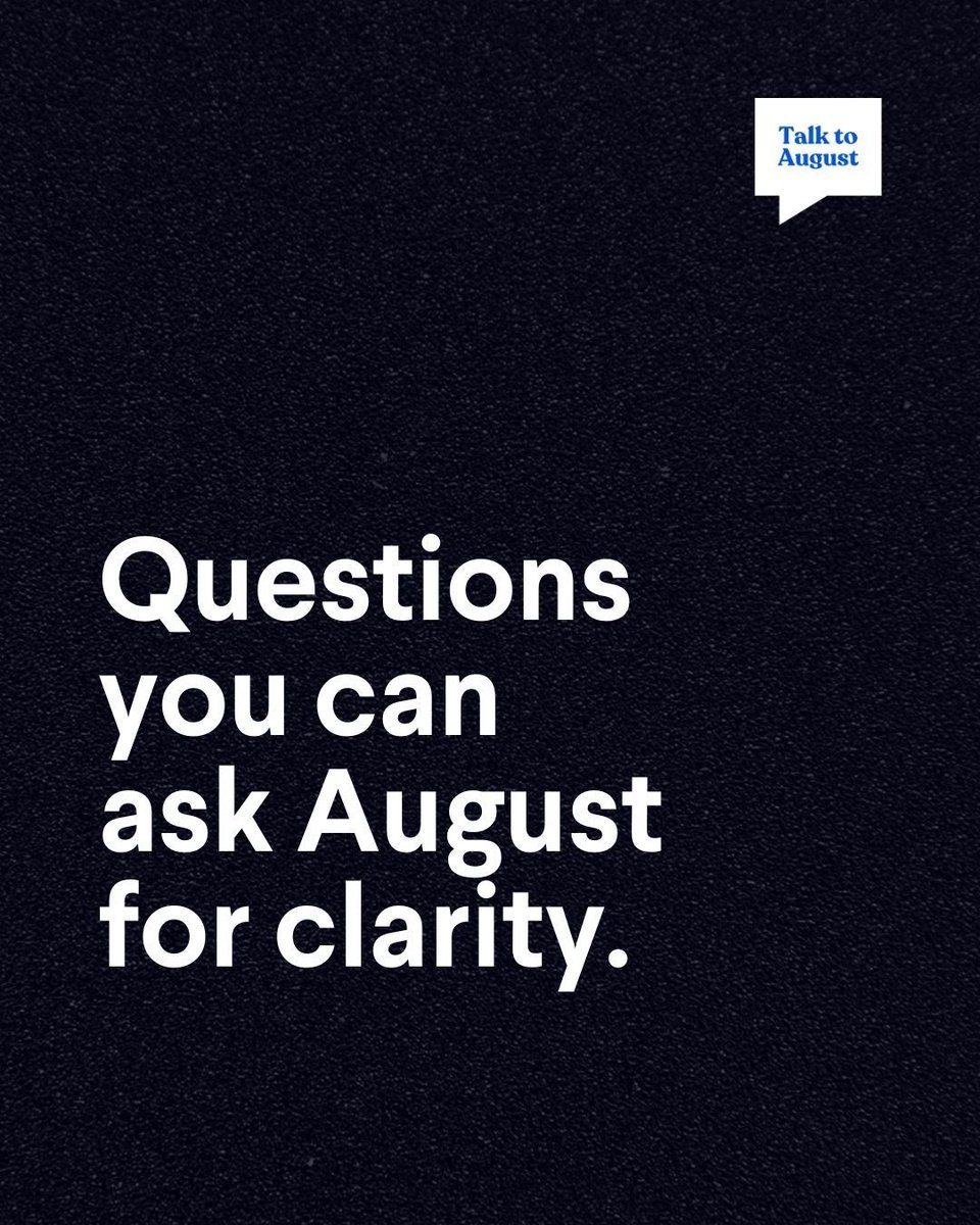 Talk to August tweet media