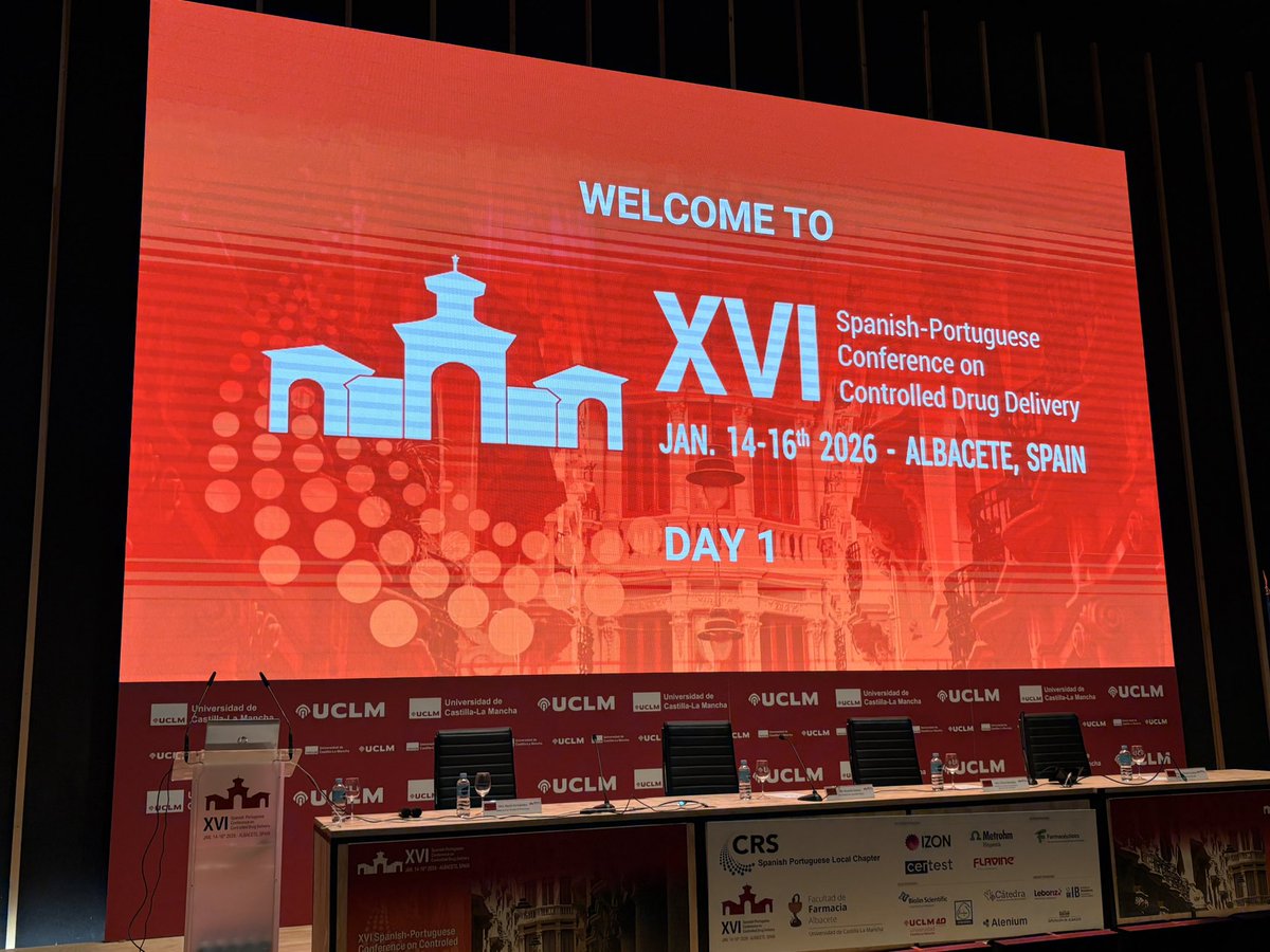 InesCaro22's tweet photo. Yesterday the CRS XVI Spanish-Portuguese Conference on Controlled Drug Delivery kicked off! Scientists  are coming together to explore new ways to deliver medicines more effectively and safely. https://t.co/C0DA7N1nBi