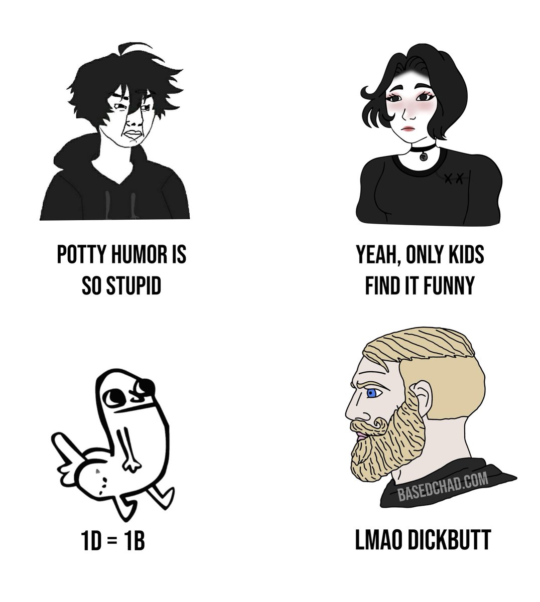 basedchad's tweet image. 1d = 1b