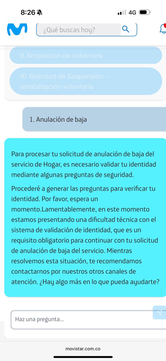 ivansanes's tweet photo. El abuso de @MovistarCo nunca acaba. Es inconcebible que para cancelar un servicio tengas que llamar muchas veces, comunicarte con bots y siempre pasa algo pero difícilmente la cancelación. Para colmo te dicen que debe ser tres días antes de facturación. La cancelación debe ser inmediata en el momento que se solicite. @sicsuper @Superservicios @DefensoriaCol  @Consumidoresccc @MincienciasCo @SicalColombia agradezco que o en las medidas pertinentes en defensa de los usuarios @MincomercioCo