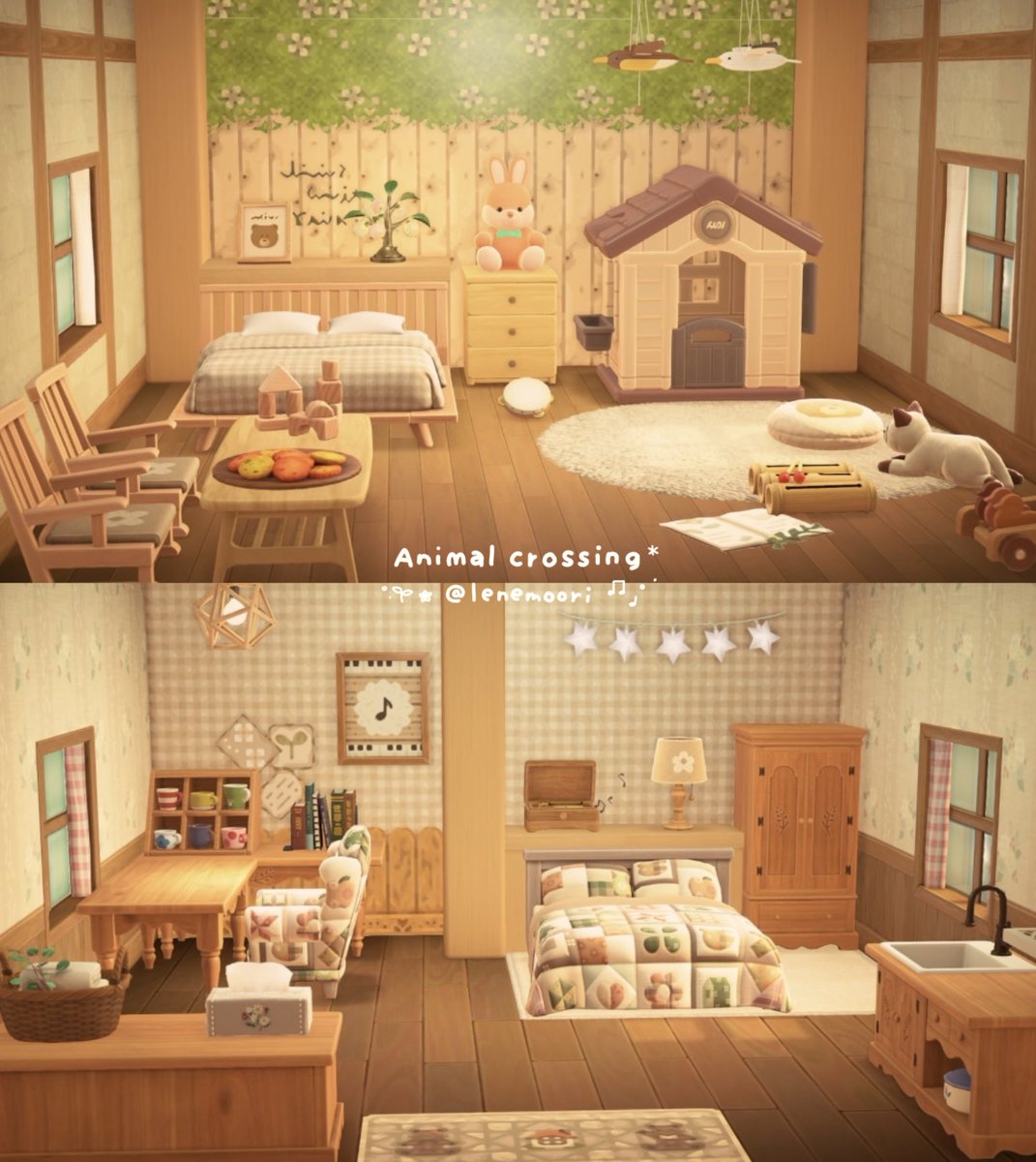 レーネ島らしい客室になったかな？𝄞
みんながのんびり過ごせますように🪿🌿

#あつ森 #あつまれどうぶつの森 #acnh