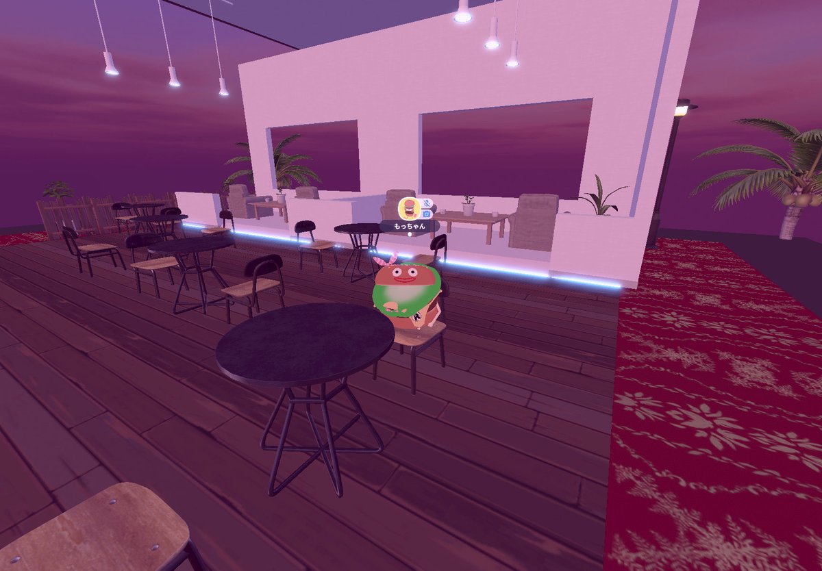 qu6og65740's tweet image. 昨年10月に初めて作った
clusterの【もっちゃんカフェ】

超初心者🔰なのでショボくて恥ずかしいのですが

屋上のLIVE会場に
いつかルカちゃんが歌いに来てくれるといいなぁー٩( ᐛ )و✨