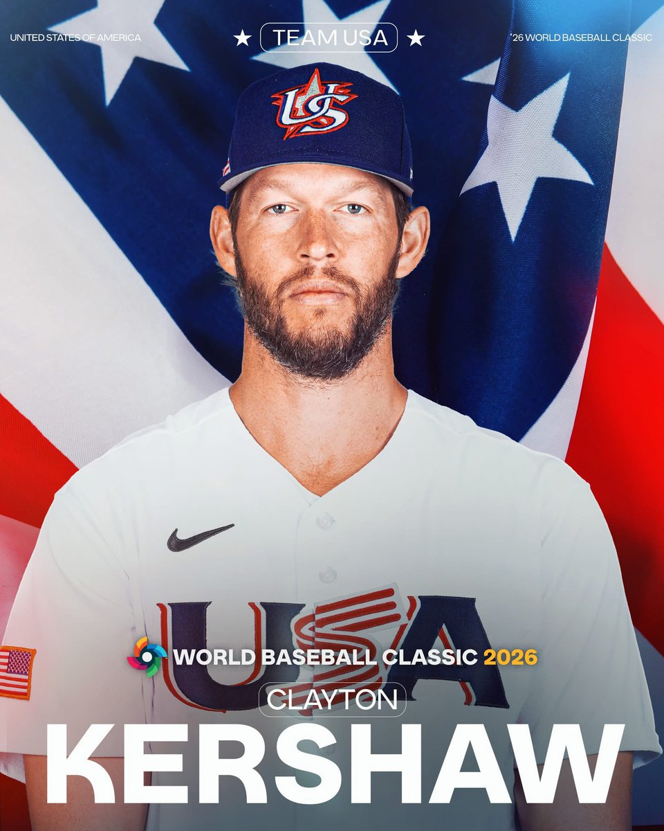Esto si es una sorpresa. Para <a href="/USABaseball/">USA Baseball</a>.

Kershaw quiere cerrar su carrera de manera extraordinaria. Va al <a href="/WBCBaseball/">World Baseball Classic</a> 

Un brazo 💪 que se respeta en el montículo