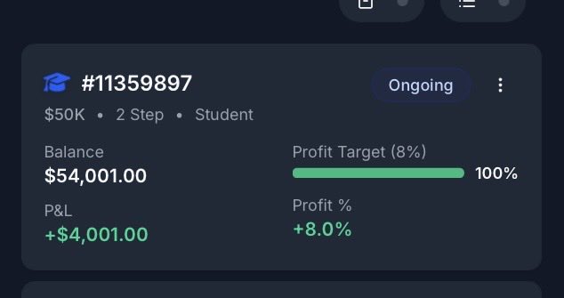 50K Phase1 Passed ✅

100% winrate.

When you move with faith, the run takes care of itself.

🥷🔮