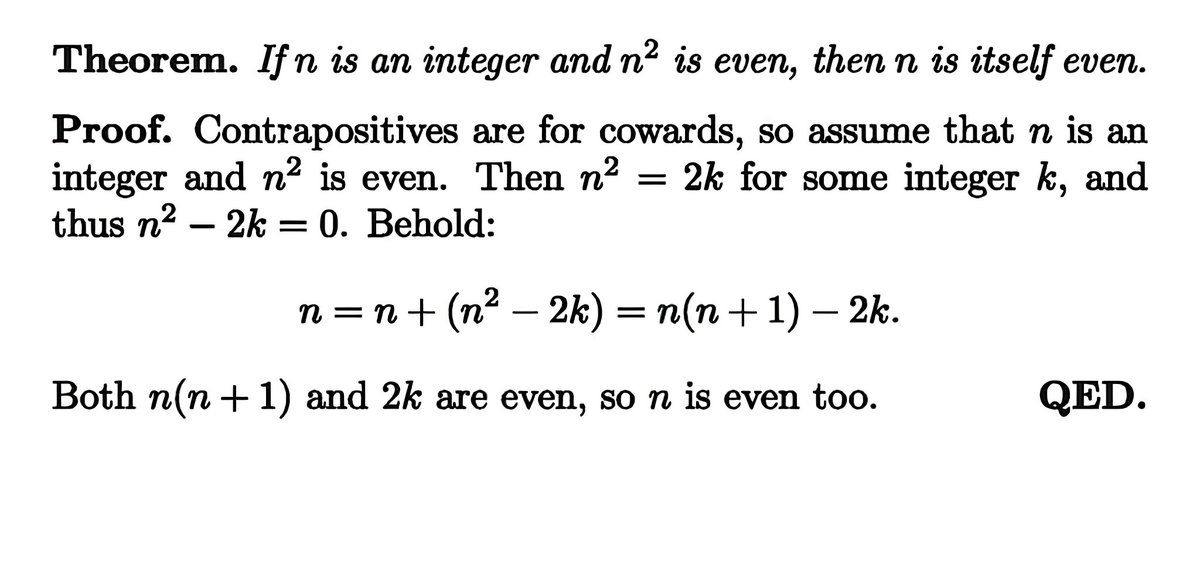 Math_files's tweet image. Contrapositives are for cowards
