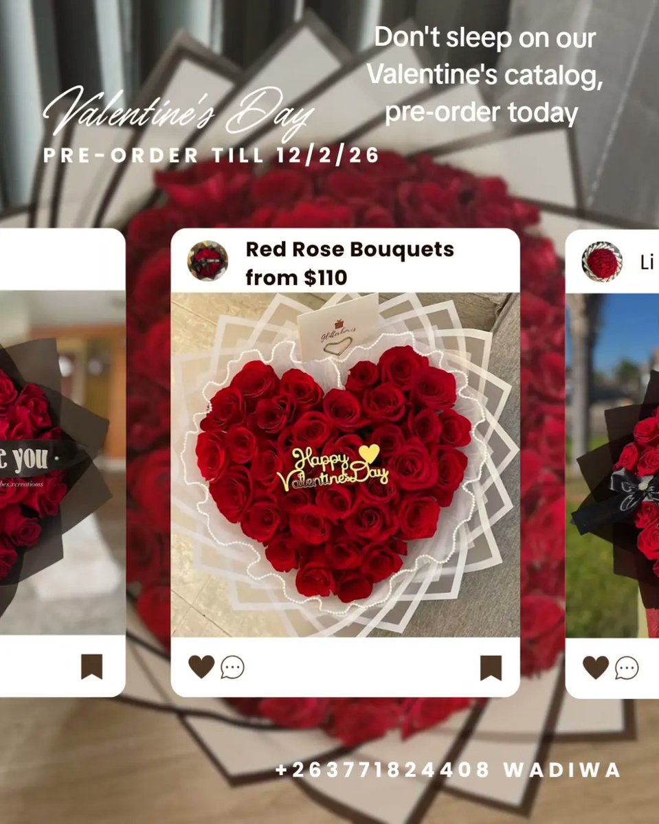 Tatae011's tweet photo. We are now actively taking preorders for Valentine's 2026.

Contact us on +263771824408 https://t.co/NwFB9Q640t