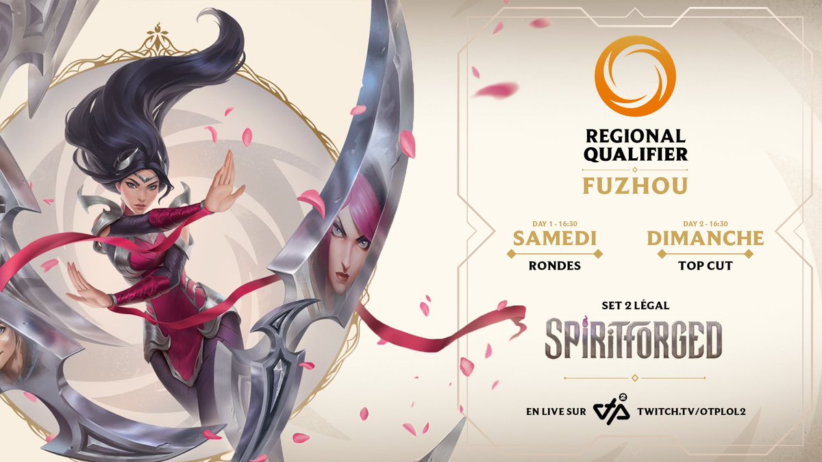 RIFTBOUND EST DE RETOUR SUR OTP ! 🤩

Cap sur la Chine pour le tout premier Major du set 2 Spiritforged, avec des decks inédits et une méta entièrement nouvelle 🇨🇳

RDV ce week-end sur OTP2 !