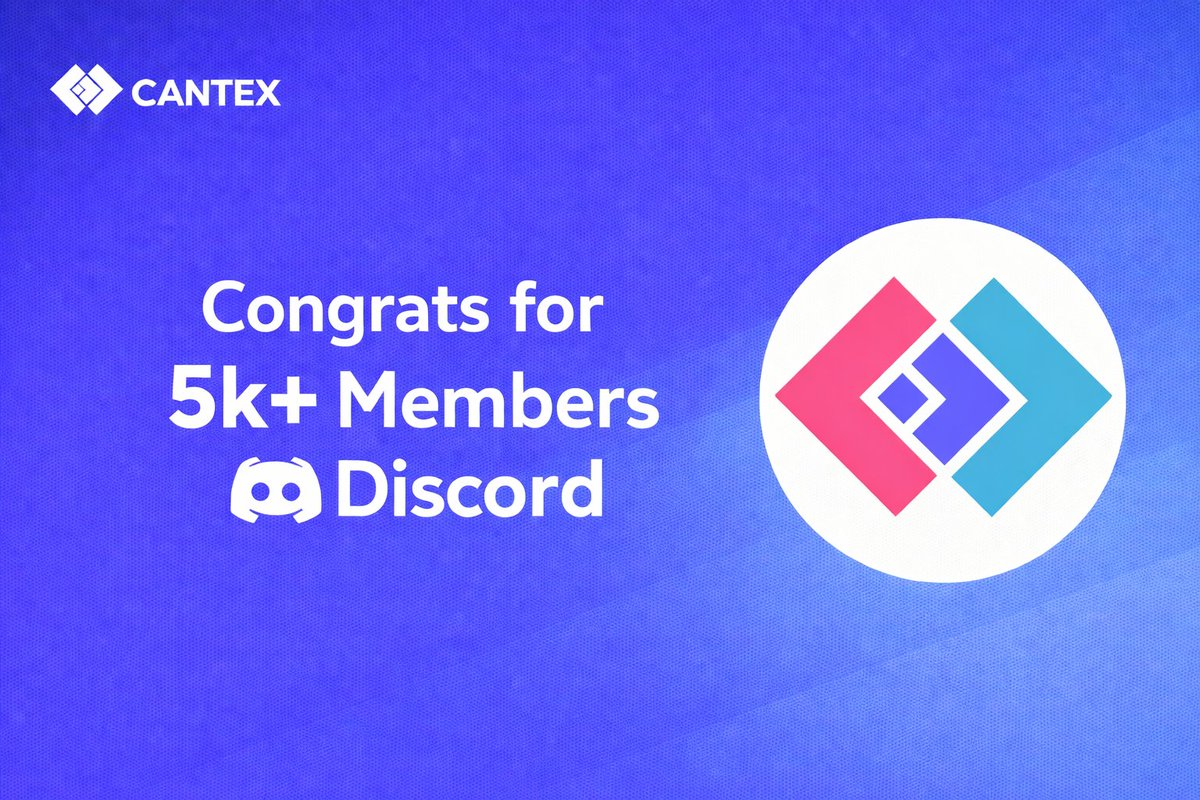 Congrats to 5k+ Members on Discord <a href="/Cantex_io/">Cantex</a>  🎉🎉🥳🥳🎉🎉