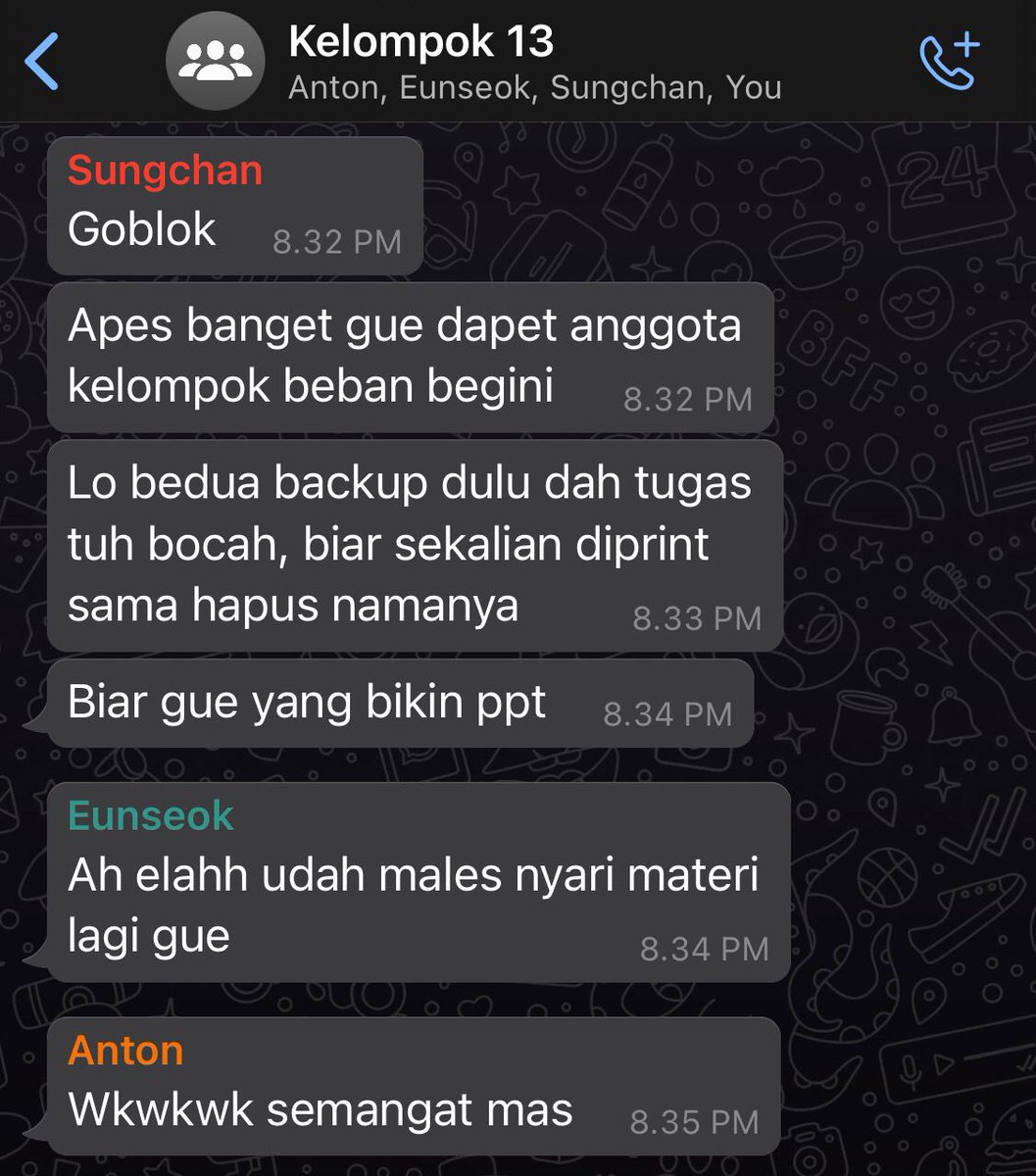 danmenuliss's tweet image. Beban Kelompok

Nen harem few tweets 18+ au 
(syongnen, tonnen, seoknen, syongton)