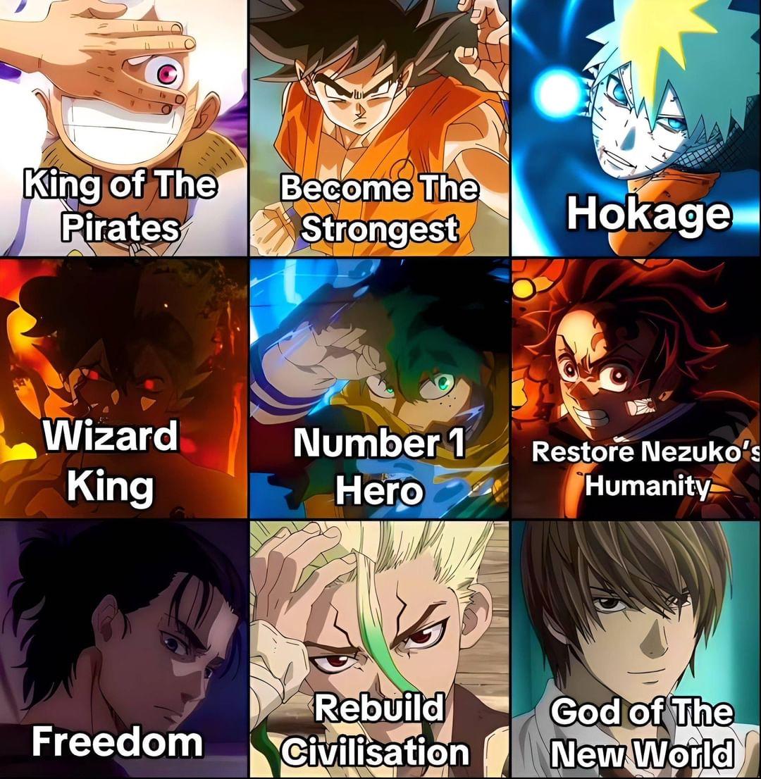 dbs_10_10's tweet image. Which main character had the hardest goal?