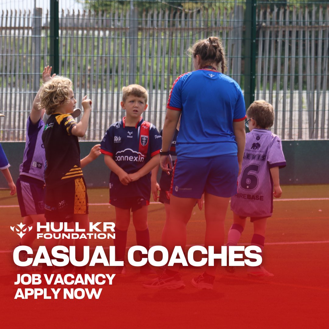 HKRFoundation's tweet image. Join the Hull KR Foundation!🫵

We are looking for casual coaches to help with our delivery in schools and the local community!💪

Apply HERE👉 tinyurl.com/yp2m6jmz

#RobinsTogether❤️🤍