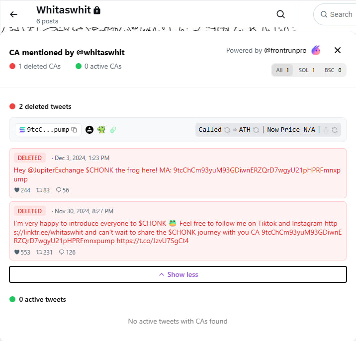 Creator of $whitaswhit HES2AHhpLrCyqpYX3612azJmmh8Cmr9mW9FFsn6Bpump
have his own OG coin: $CHONK
9tcChCm93yuM93GDiwnERZQrD7wgyU21pHPRFmnxpump