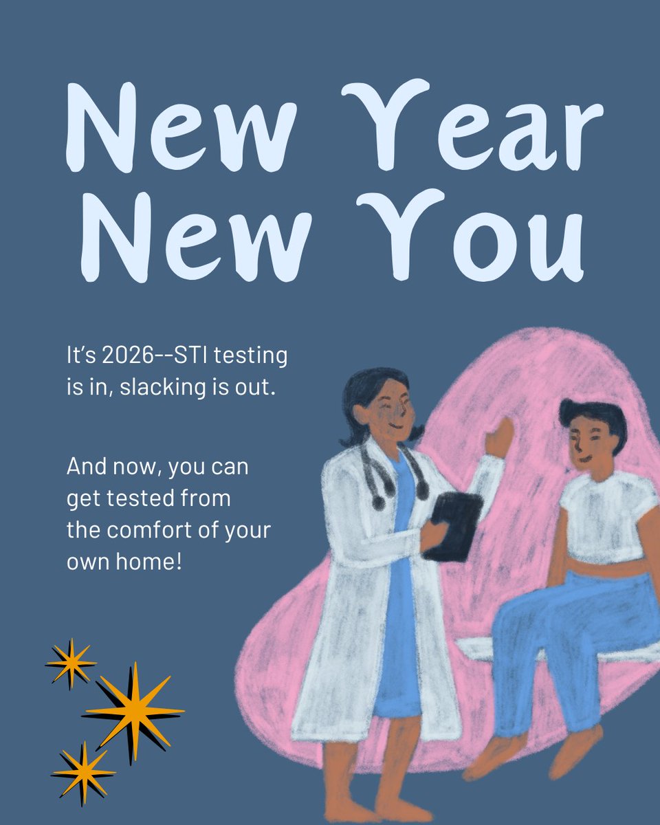 dowlerdoc's tweet photo. 2026 is the year of self-care and what better way to prioritize your health than to get tested for STIs? Start the year with a clean slate! In addition to the traditional methods of testing , new at-home kits will make it so you never have to leave the cozy house! https://t.co/vTwfgY3Xln