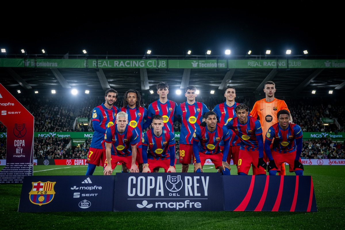 本日のバルサスタメン！🔥 #RacingBarça (0-0)