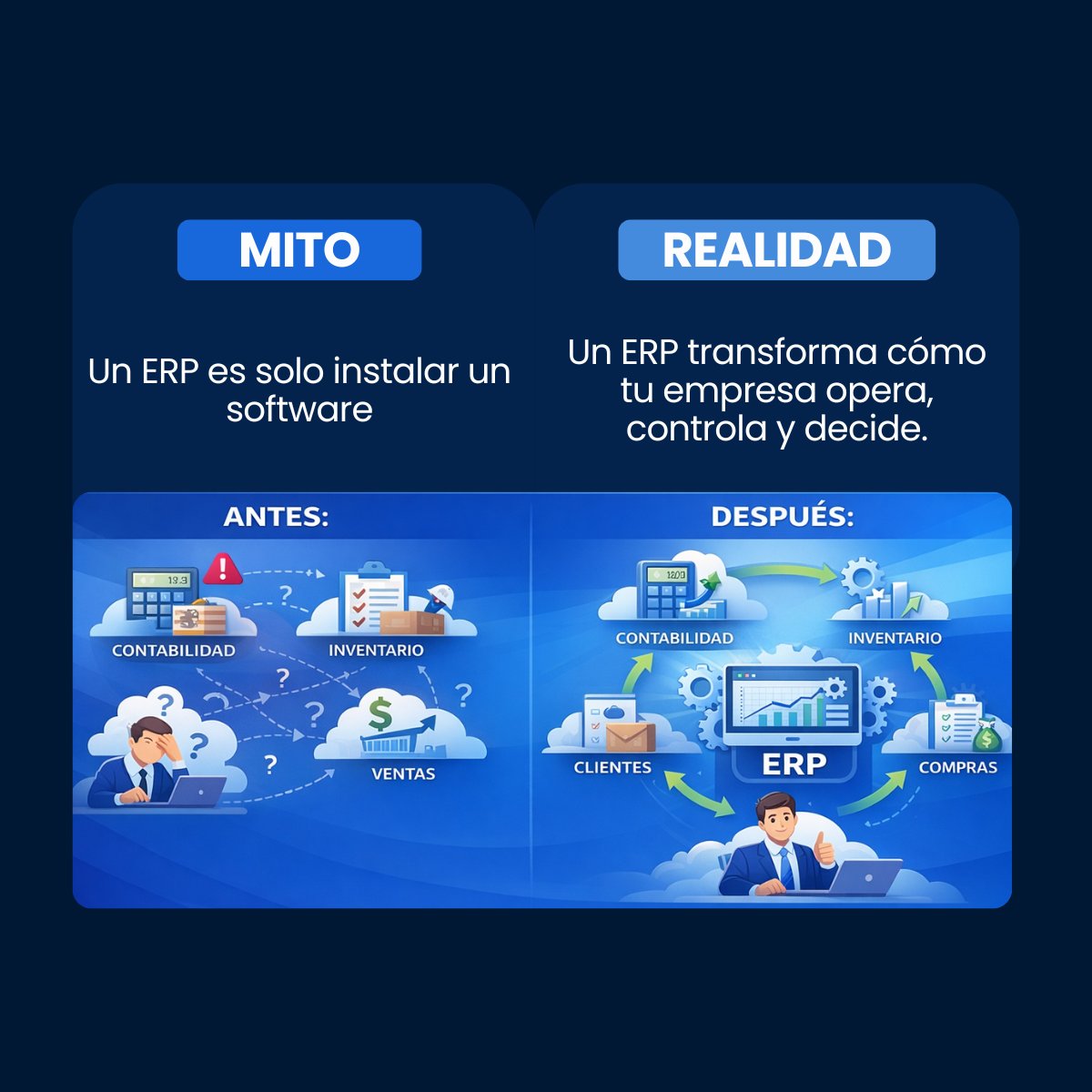 sesitdigital's tweet photo. Muchos siguen tomando decisiones con mitos.
Las empresas modernas operan con datos.
Un ERP no es un gasto:
es la plataforma que conecta, controla y hace crecer tu negocio.
#ERP #TransformaciónDigital #GestiónEmpresarial #Automatización #SES #ERPONE #Productividad https://t.co/iq7zeZpanR