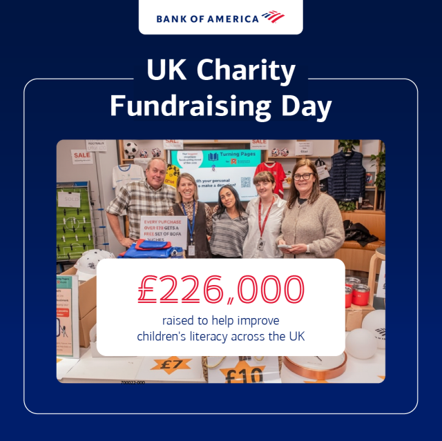My <a href="/BankofAmerica/">Bank of America</a> teammates in the UK raised a massive £226,000 (more than $302,000) for <a href="/BookmarkCharity/">Bookmark Reading Charity</a>! These funds will place 30,000 books in classrooms that need them and provide more literacy training for teachers. Great work, everyone!📚 bit.ly/45av7k2