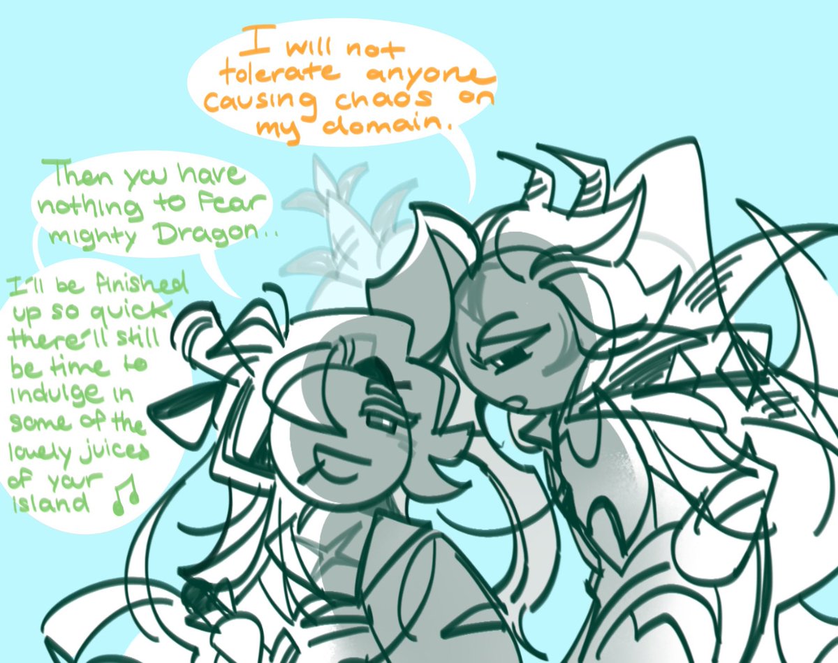 MrVanhellis's tweet image. My favorite part of being an artist is that I can just make the characters I like interact without any reason 

Anyways here u go #cookierun #crob #ananasdragoncookie #bamboobladecookie