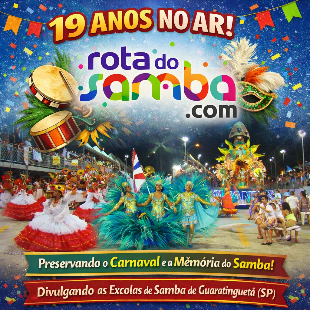 rotadosamba's tweet photo. "ROTA DO SAMBA" é um projeto cultural independente, criado com objetivo de preservar a memória do Carnaval e divulgar as atividades das Escolas de Samba de Guaratinguetá (SP`

@oesgcarnaval 
@uespcarnaval 
@ligacarnavalsp 
@liesa_rj 
@ligarj
@ligarjcarnaval 
@ligasantoslicess https://t.co/WasPA1VMDK