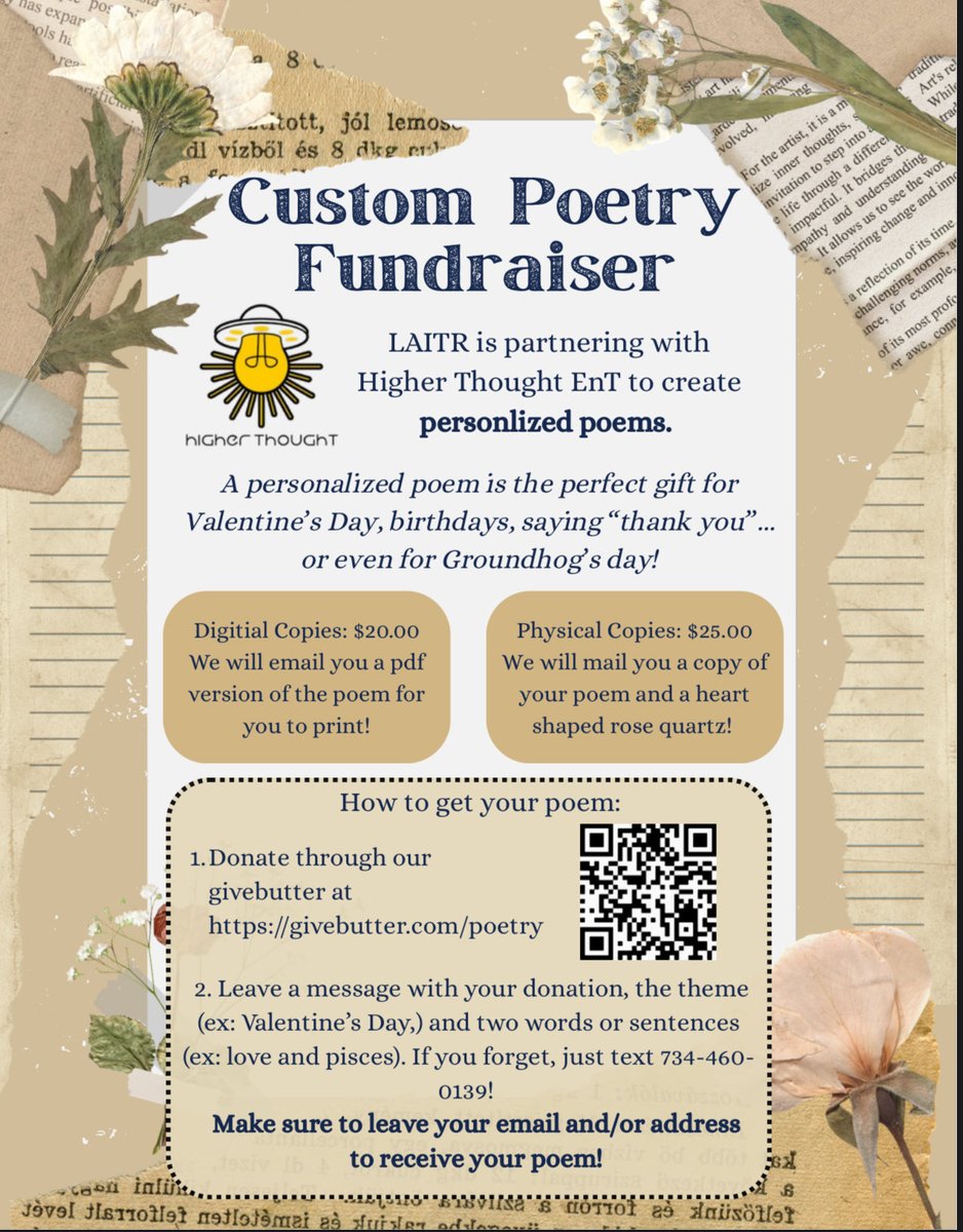 Higher__Thought's tweet photo. Love poetry or know someone that does? Get a personalized 1 of 1 poem based on your 2 words or sentences. You can even add a theme! Makes for a great gift as well. 💡#Prose #Poetry #Writing #ValentinesDay #Gift https://t.co/yu2Cxgzwf6