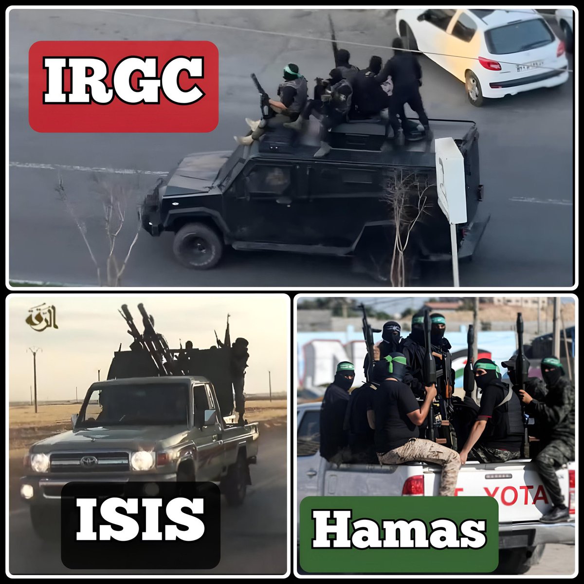 sarahraviani's tweet image. IRGC = ISIS = Hamas

Different names. Same terror.