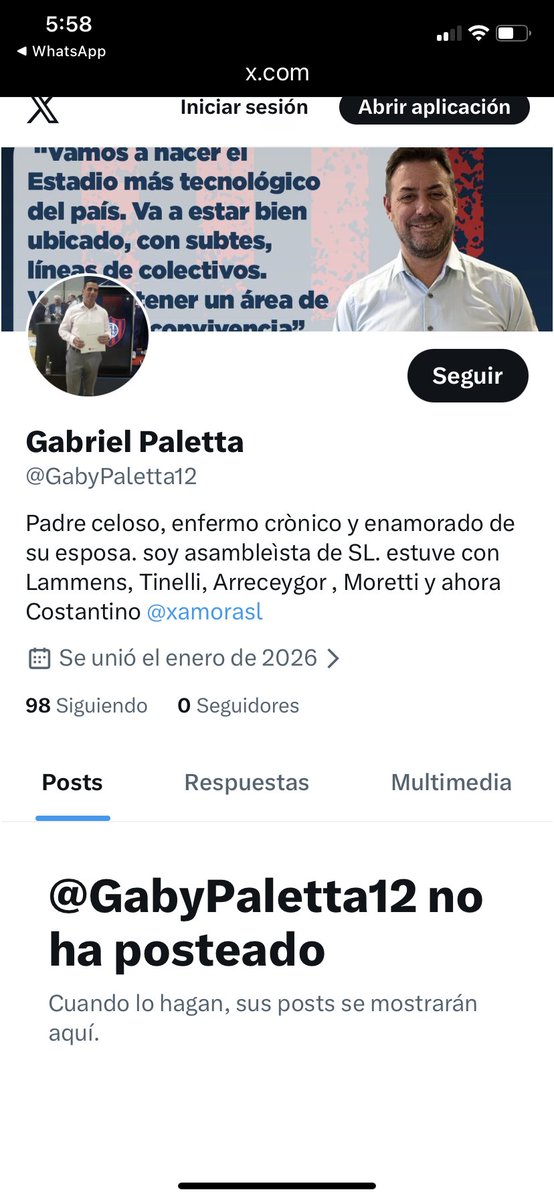 gabypaletta's tweet photo. Les aclaro que esta cuenta que me hicieron es TRUCHA @gabypaletta12 y no me responsabilizo de su contenido, les agradezco el homenaje… https://t.co/V0oEoeGHzr