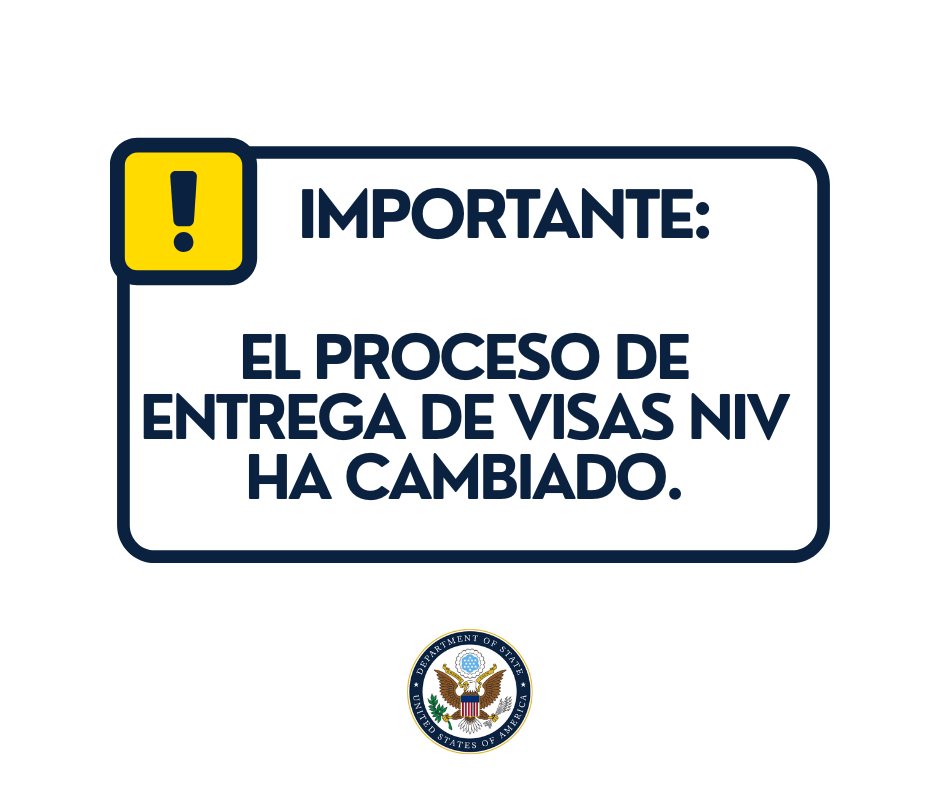 Si tu visa es aprobada, debes revisar y confirmar tu opción de entrega de acuerdo con el nuevo esquema.

⏳ Tiempos estimados de entrega 
• Visa en tarjeta: 3 a 4 semanas 
• Visa estampada en pasaporte: 5 a 7 días hábiles
📍 Opciones de entrega con costo adicional 
•