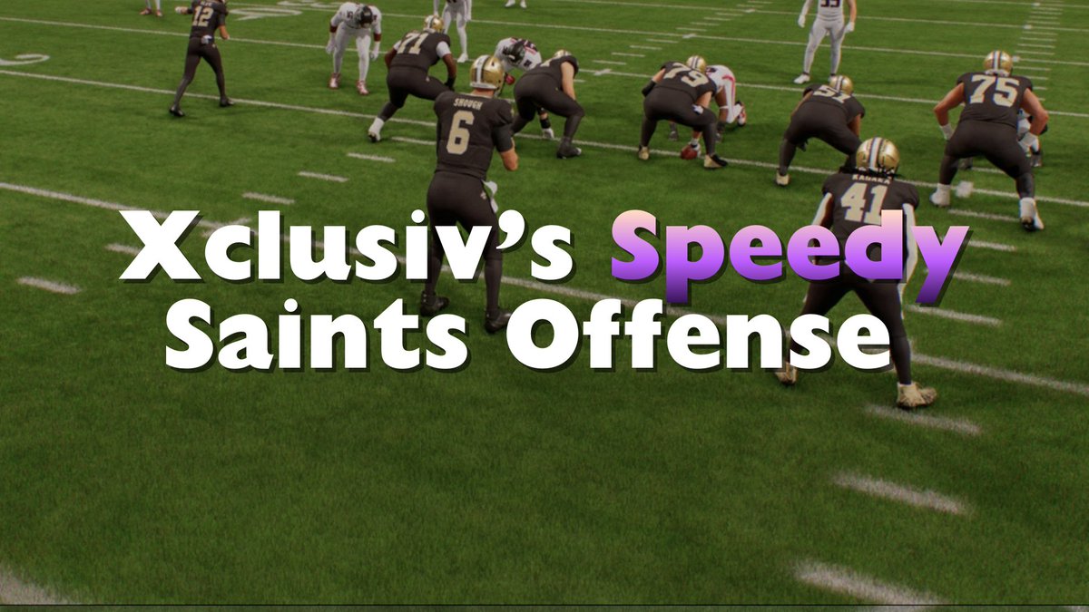 Swolosimo's tweet image. .@StayXclusiv's Saints Offense is live now!

This Gameplan Includes: 
✅ Extremely Simple Plays To Beat the META
✅ Versatile Route Combos Out Of The Same Looks
✅ Designed Quick Hikes To Prevent Defensive Adjustments
✅ Secret Routes That FRY Common Coverages

🔓everything:…