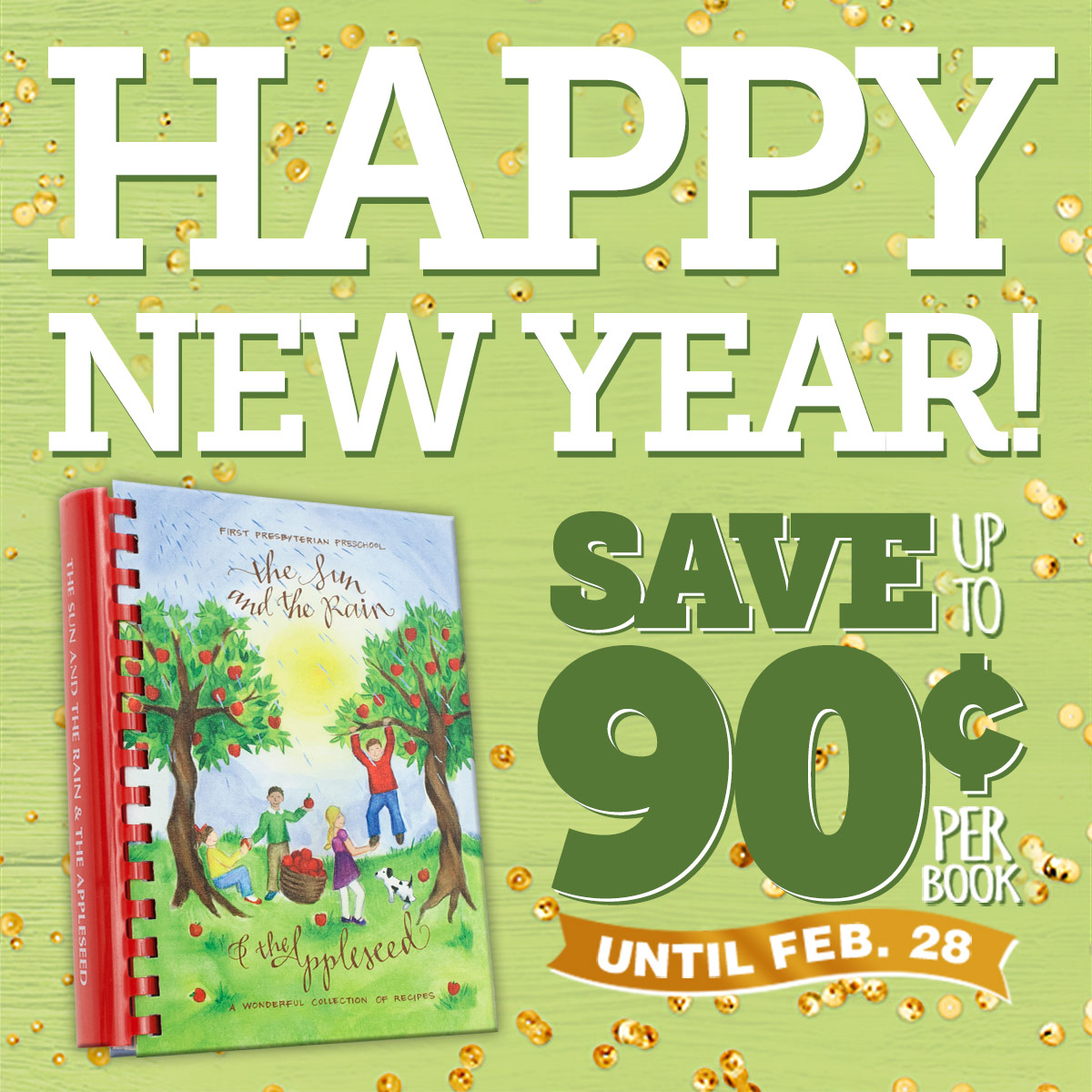 MPCookbooks's tweet photo. Happy New Year from Morris Press Cookbooks. We're excited to celebrate by sharing our New Year's Special Coupon. From January 16th to February 28, 2026, use our coupon and take up to 90¢ off per cookbook. Visit https://t.co/z4cyaPB9ng for details.

Whether you're raising funds for a worthy cause or creating a family keepsake, your custom cookbook is a great way to celebrate your treasured recipes and strengthen community with a fun group project. Please call us at 800-445-6621 let us know how we can assist you in your cookbook creation.