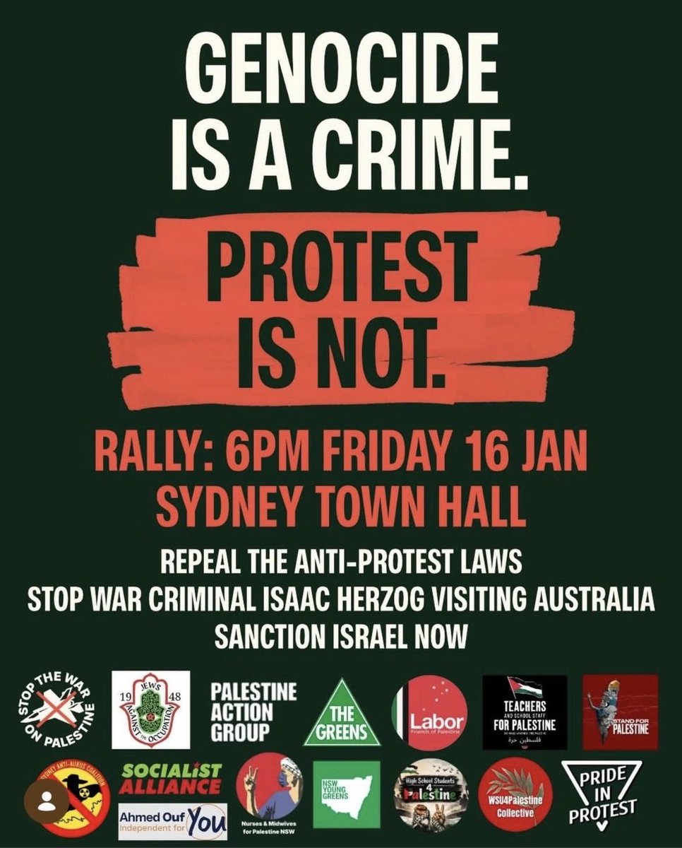 Genocide is a crime, protesting it is not!