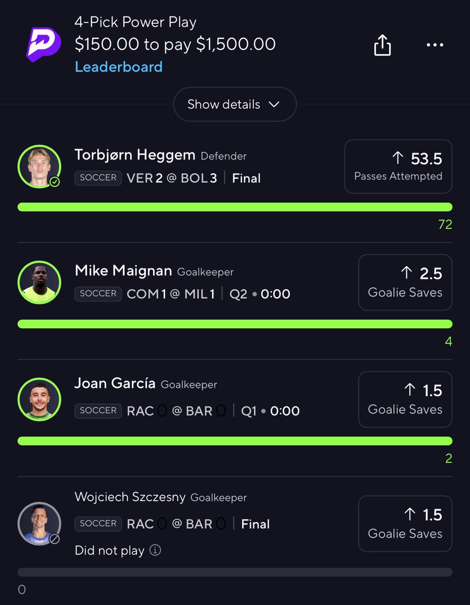 PotdPrizepicks's tweet image. $200 for 3 PEOPLE THAT LIKES/RT ASAP💚

✅CASHHHH the 2ND 6X IN A ROW✅✅
💰B2B 6X FOR FREEEE💰

‼️JOIN ALL my play for 50% OFF ONLY TODAY⬇️
dubclub.win/r/p/pri-cxrpt/…

Show me the Green slips &amp;amp; Let me know if you want the 3-PEAT 6X on NBA💚⬇️