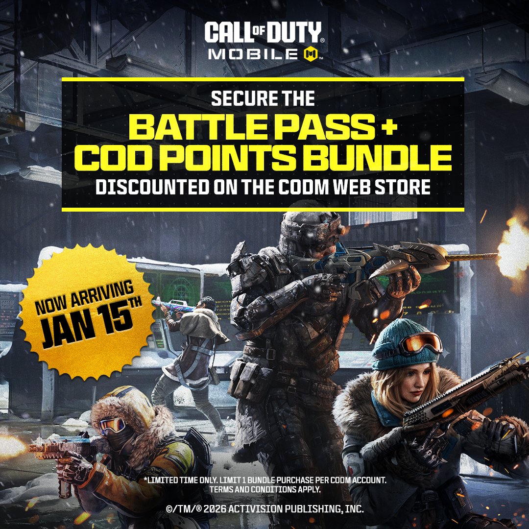 PlayCODMobile's tweet photo. Check out the exclusive bundle offer on the CODM Web Store 🛒

Shop the Web Store here: https://t.co/R75ysyJhBu https://t.co/Jhj3fAGGEh