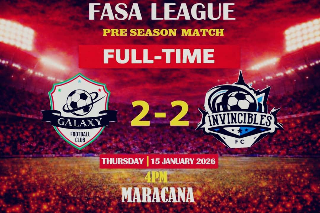 galaxyyfc1's tweet photo. GALAXY FC 2-2 INVINCIBLE FC
FASA LEAGUE Preseason Friendly Ends in a Thriller! โฝ๐ฅ
Invincible FC holds the defending champs, Galaxy FC, to a nail-biting draw! The favorites didn't have it easy ๐
! A great warm-up ahead of the season!
#GalaxyFC
#InvincibleFC
#FASAleague https://t.co/lPGp82wXCI
