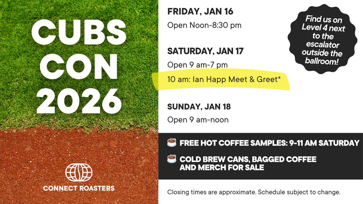 connectroasters's tweet image. Who is going to Cubs Con?! ☕️⚾️
