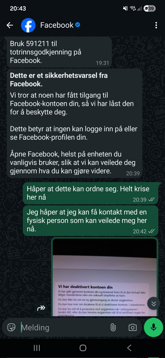 TrondChr1's tweet photo. Min facebook profil ble i kvelding stengt ned av facebook... Plutselig var alt i svart.... Håper det ordner seg snart. Men det er UMULIG å komme i kontakt med Meta... https://t.co/nz3PpweFGs