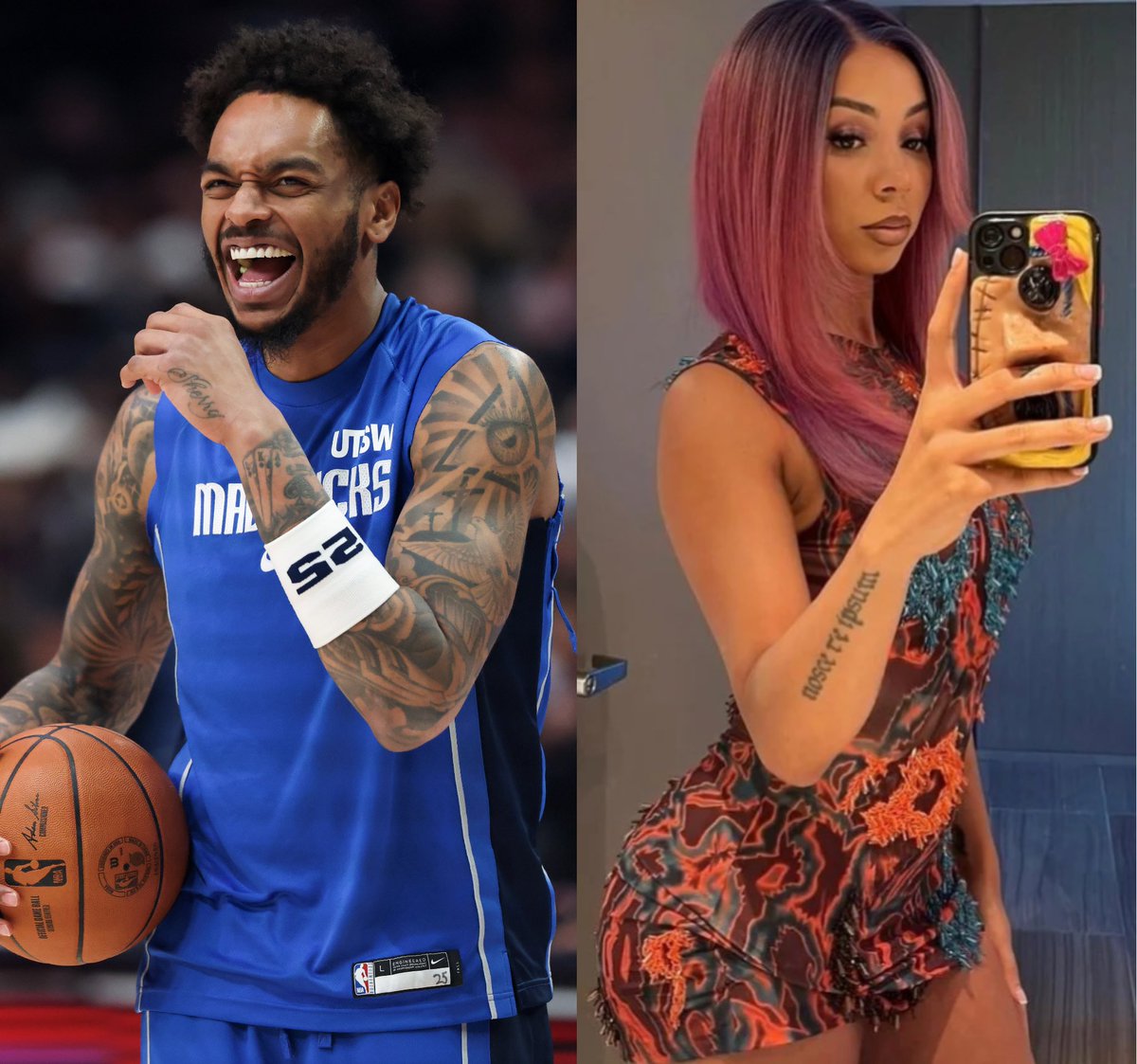 mymixtapez's tweet image. Mavericks’ P.J. Washington reportedly says his baby mama, Brittany Renner, threatened to serve him during an NBA game if he didn’t comply with custody demands, while seeking to raise child support from $5,500 to $35,000 😳