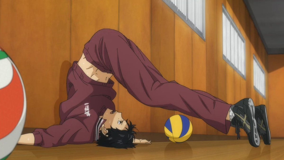 ranroxyrox's tweet photo. how tf is tobio crashing out that he ended up in this position https://t.co/WGK0ZAleGo