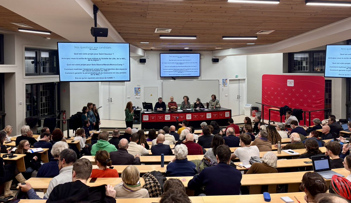 VSpillebout's tweet image. #VIOLETTE2026 #DÉBAT 
Ce soir, j’ai participé à un débat sur la densification urbaine organisé à Sciences Po Lille par plusieurs associations lilloises.
Loin des postures des écologistes et du bilan des socialistes, je défends une écologie positive et concrète : plus de verdure,…