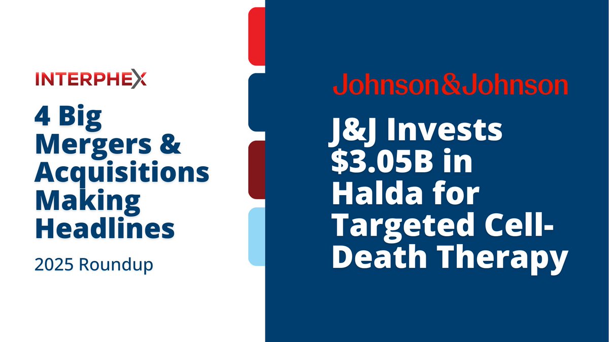 INTERPHEX's tweet image. Big deals with big implications. 

Last year delivered major moves that are reshaping the #pharmaceutical landscape.

Dive into four standout mergers – and what they signal for the industry as we progress in 2026.

Read the full breakdown via @Xtalks: bit.ly/3L6f4N9